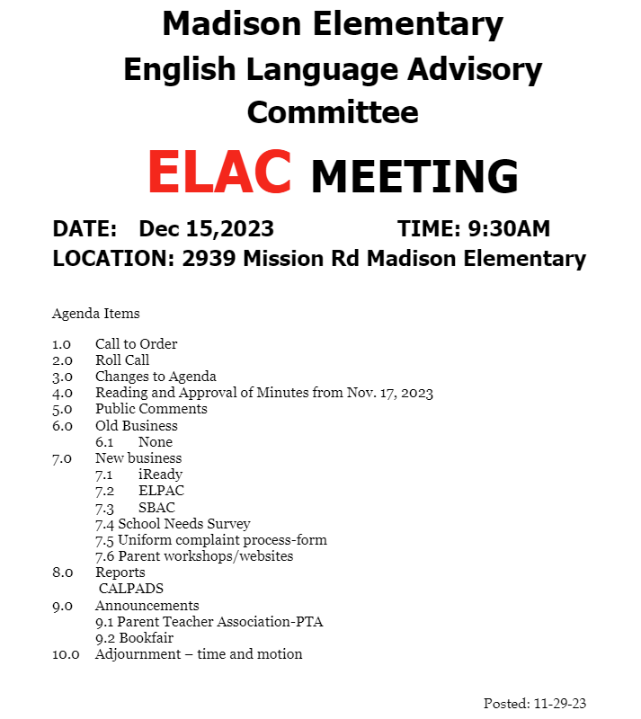  ELAC Dec 15, 2023